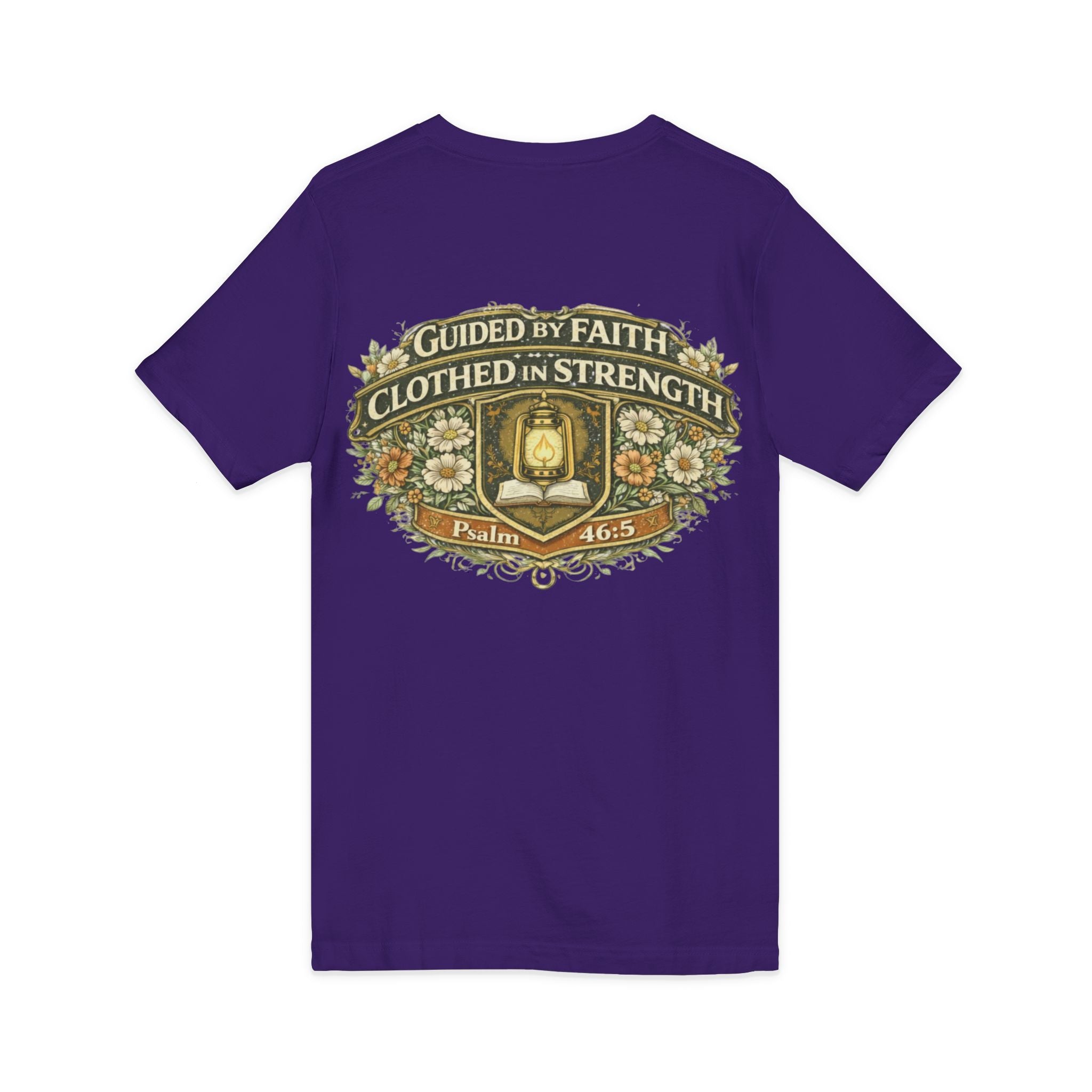 Guided by Faith, Clothed in Strength – Women’s V-Neck Tee