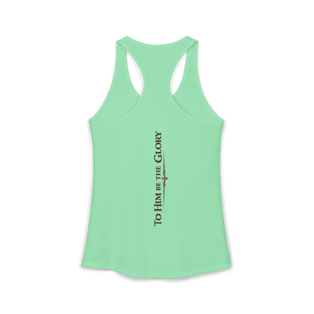 To Him Be the Glory – Women’s Racerback Tank