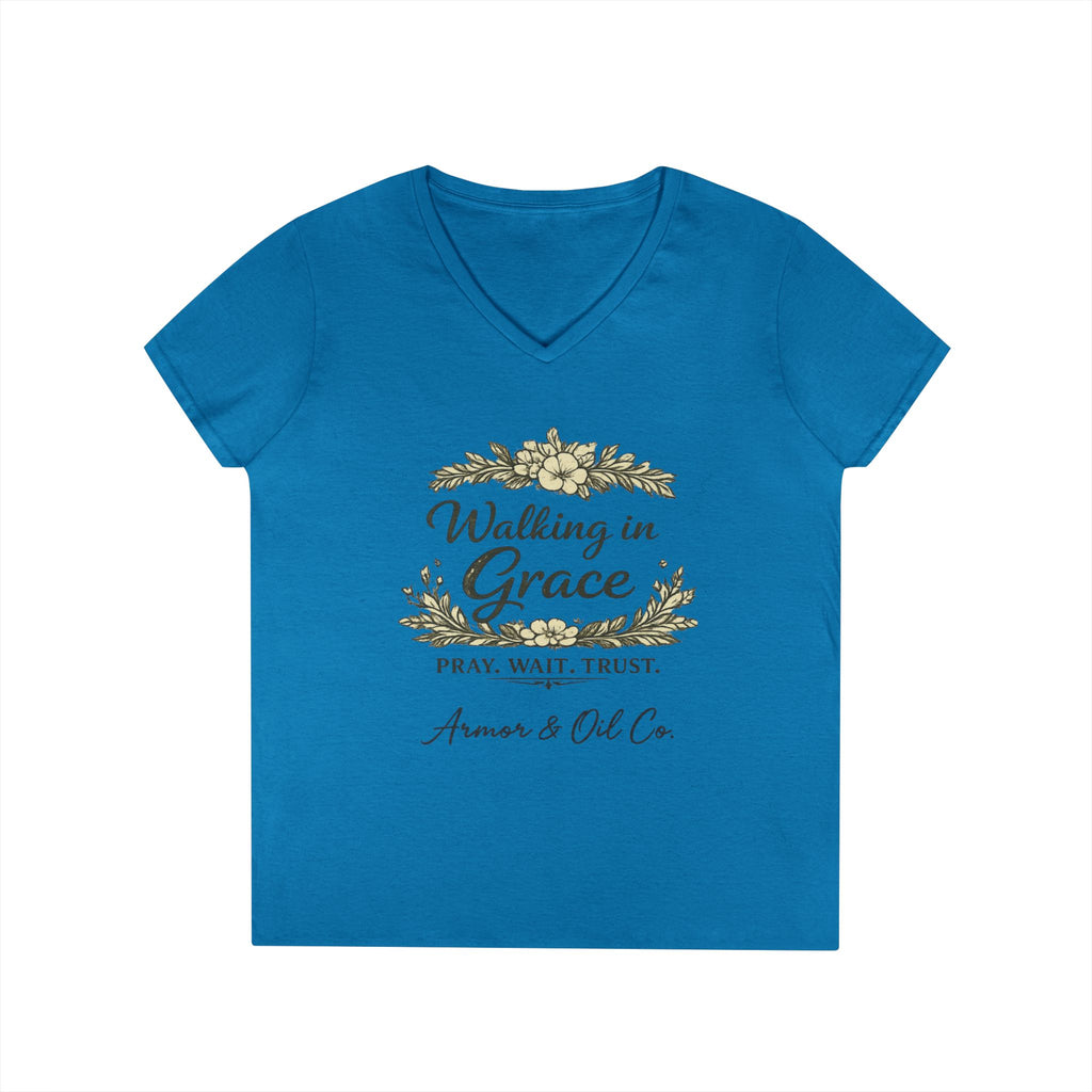 Walking in Grace – Women’s V-Neck Tee