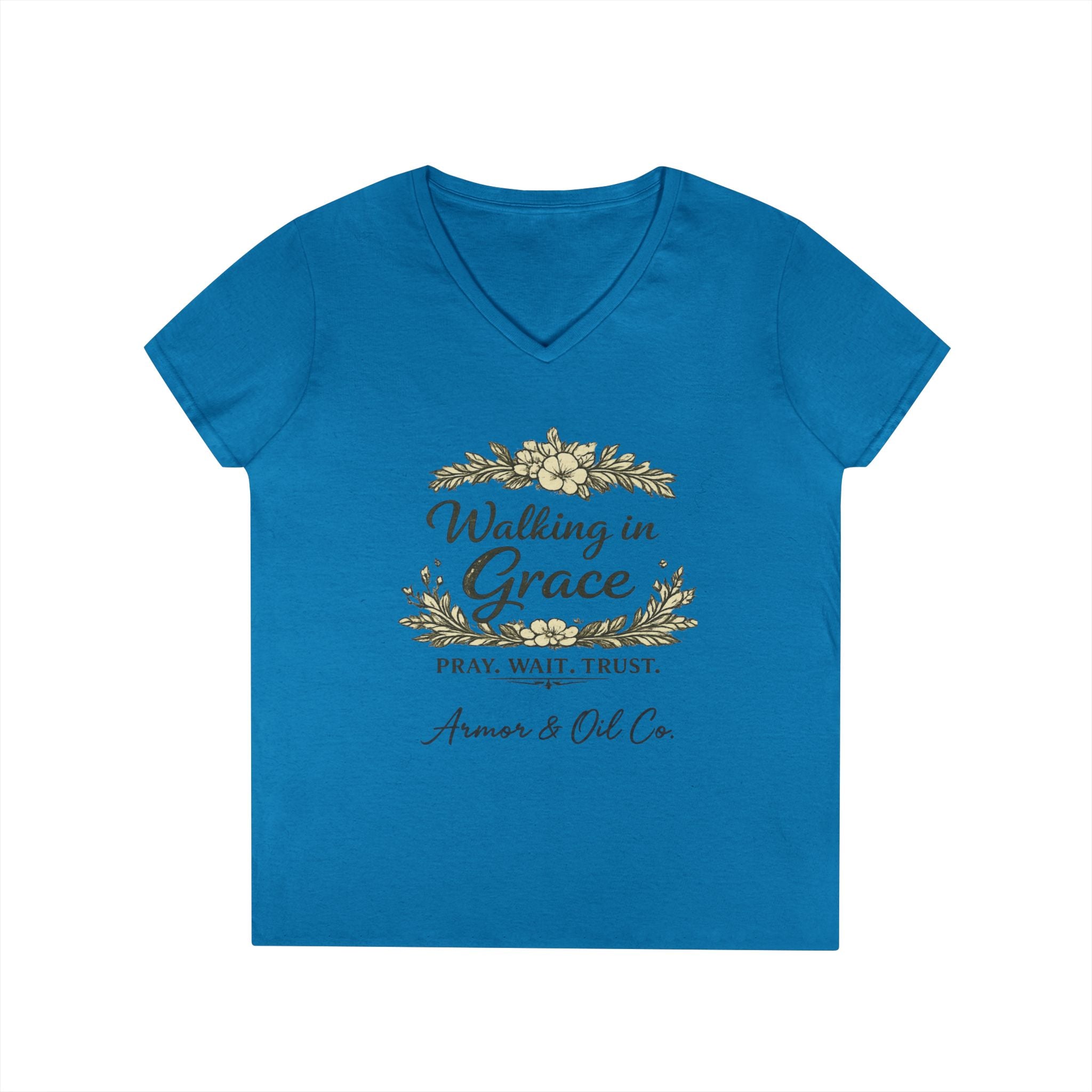 Walking in Grace – Women’s V-Neck Tee