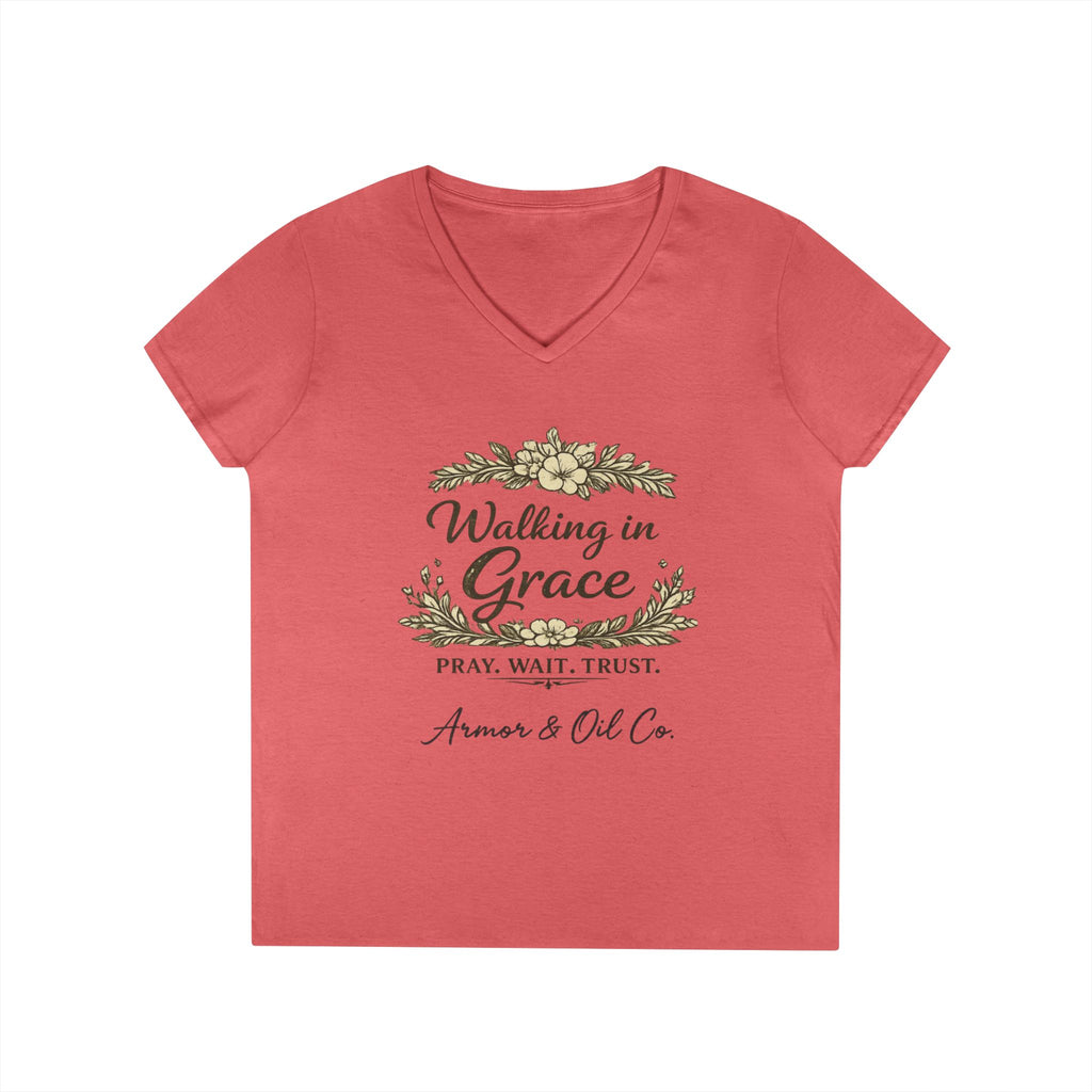 Walking in Grace – Women’s V-Neck Tee
