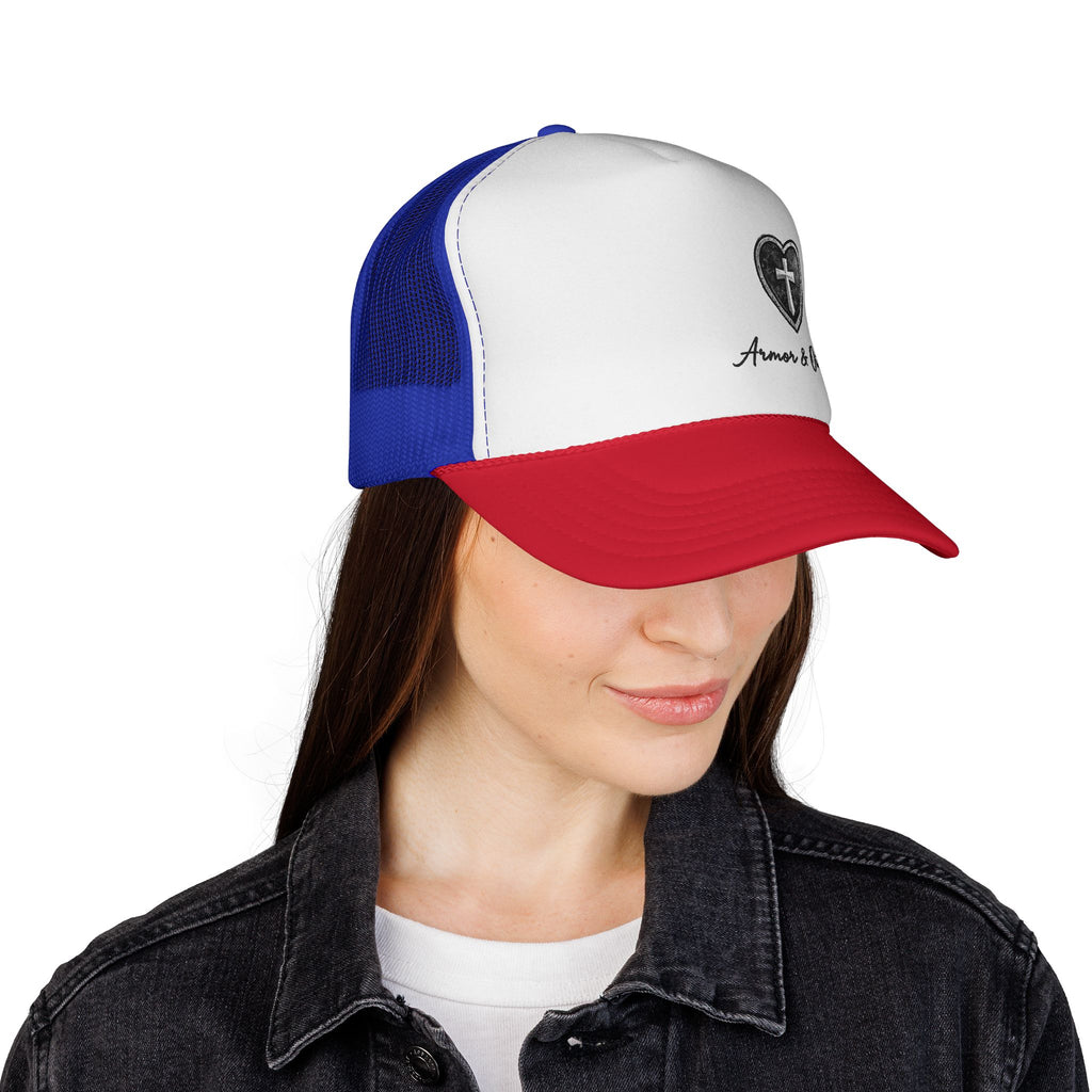 ✨🤍 Armor & Oil Co. Heart Cross Women’s Trucker Hat