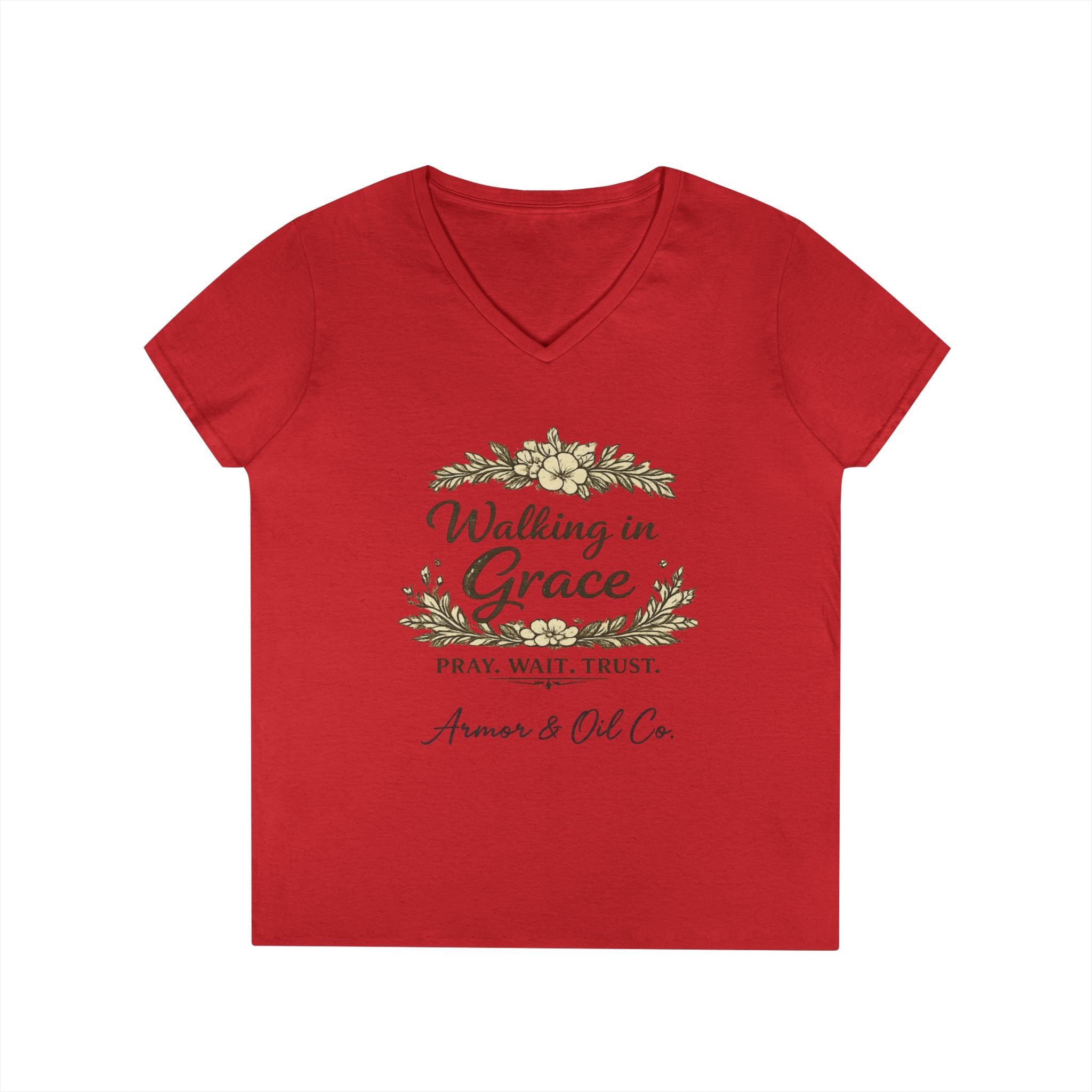 Walking in Grace – Women’s V-Neck Tee