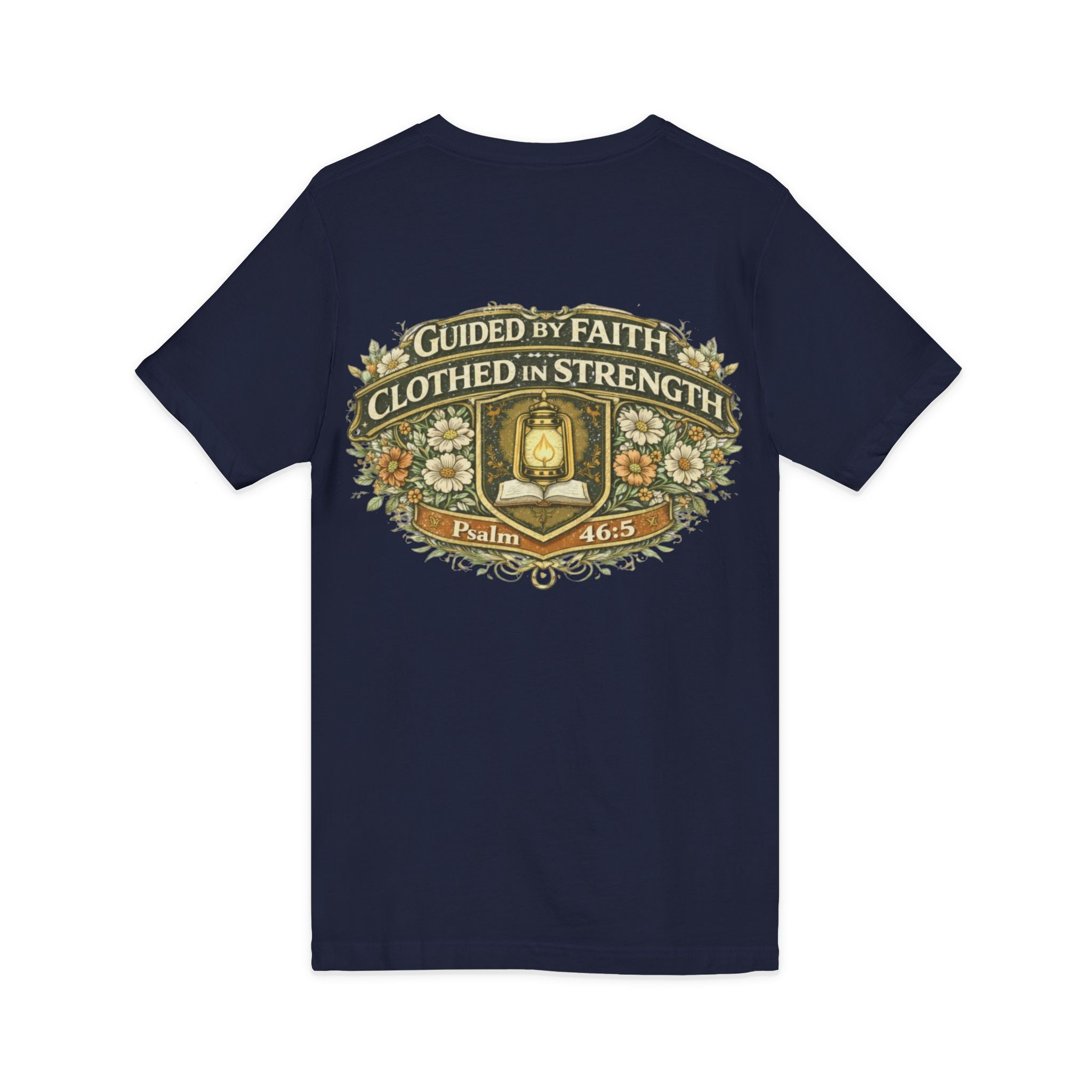 Guided by Faith, Clothed in Strength – Women’s V-Neck Tee