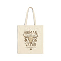 Woman of Valor Natural Canvas Tote Bag 🤎
