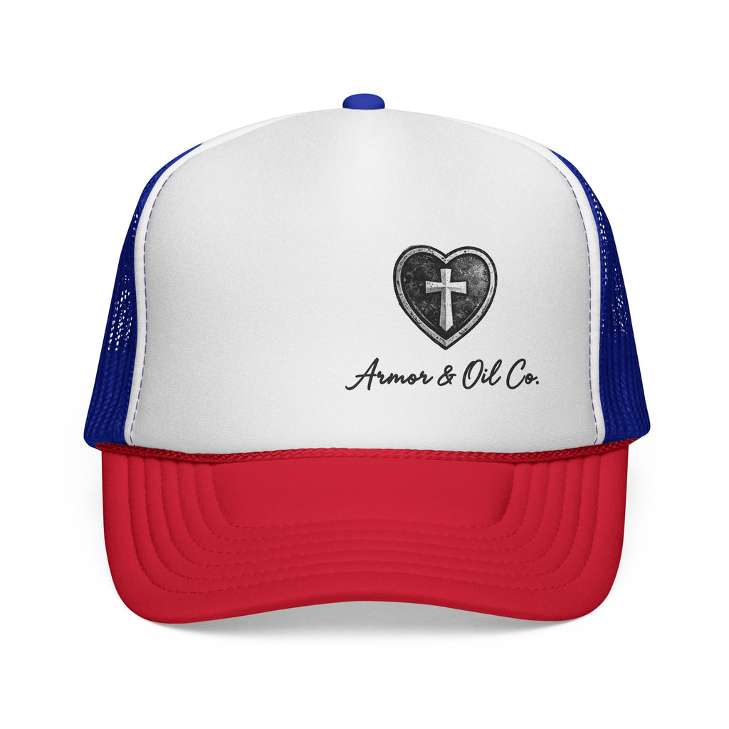 ✨🤍 Armor & Oil Co. Heart Cross Women’s Trucker Hat