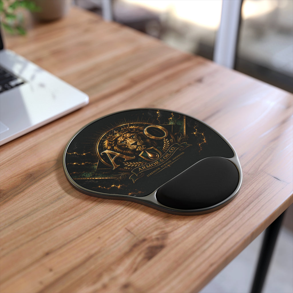 Armor & Oil Co. Mouse Pad with Wrist Rest 🛡️