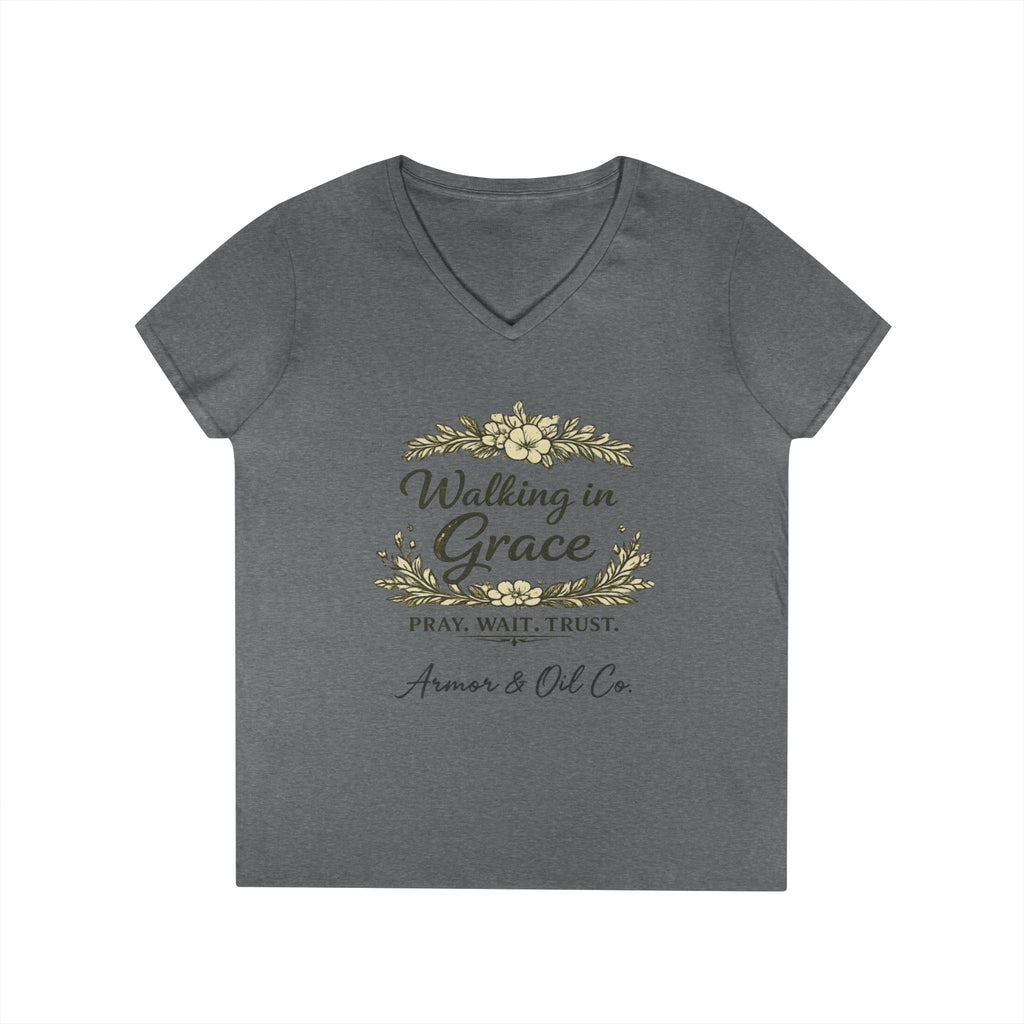 Walking in Grace – Women’s V-Neck Tee