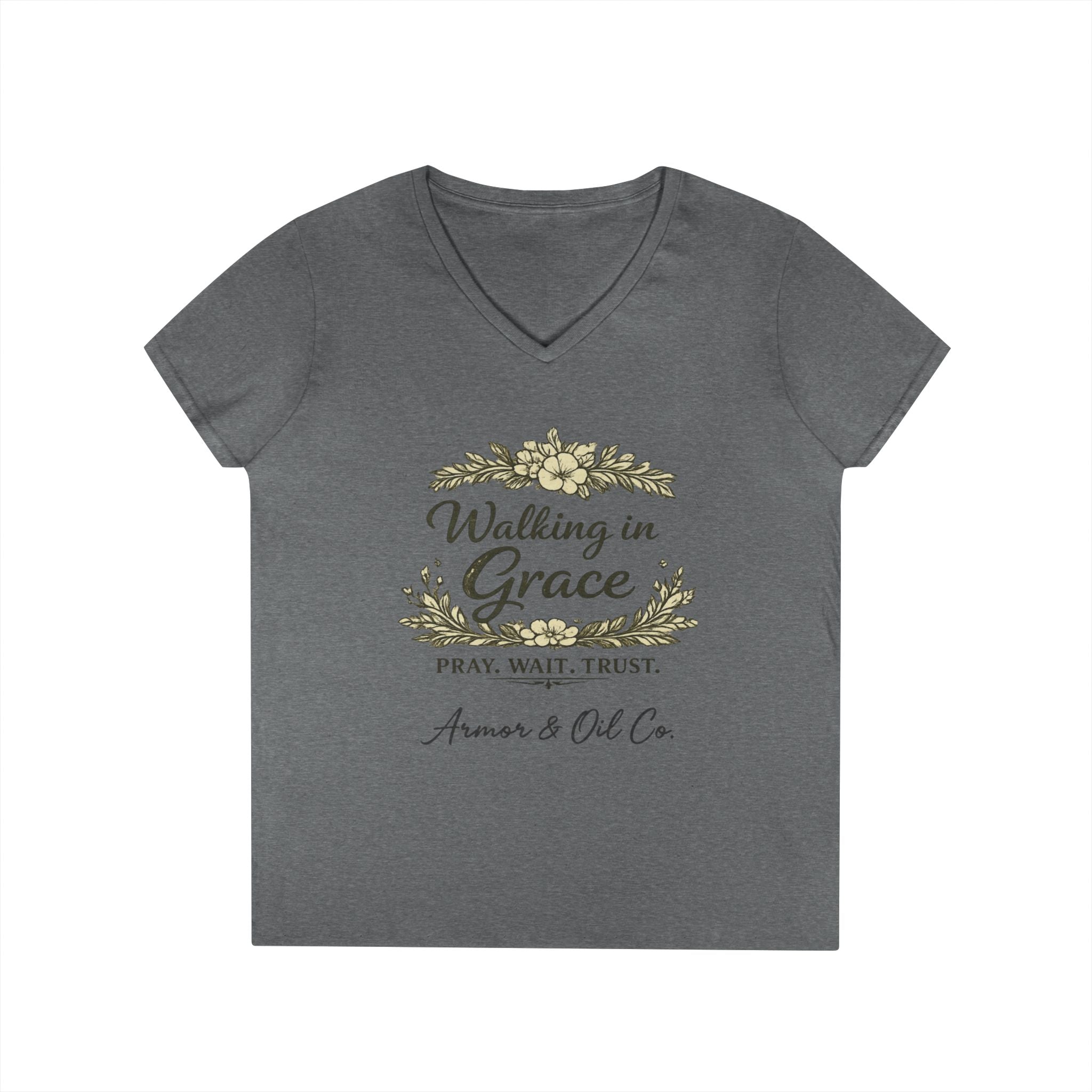 Walking in Grace – Women’s V-Neck Tee