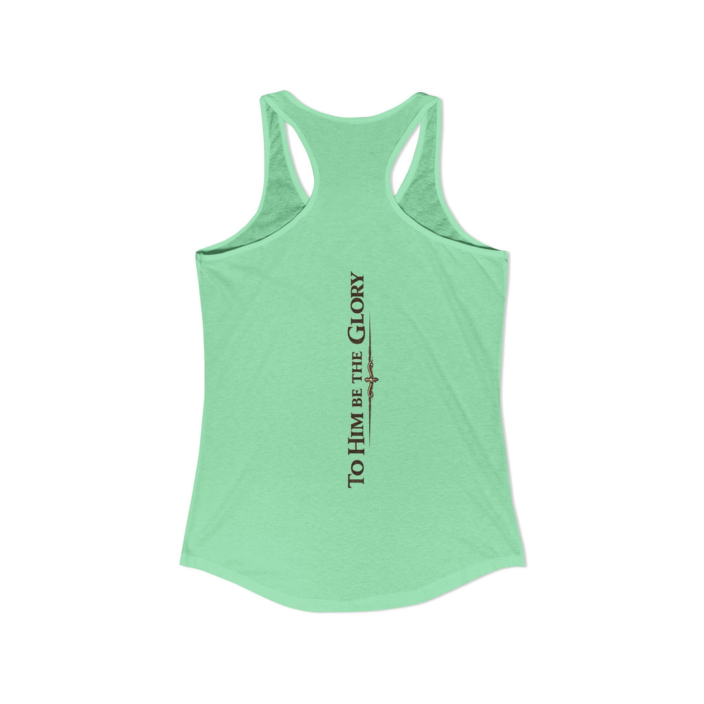 To Him Be the Glory – Women’s Racerback Tank