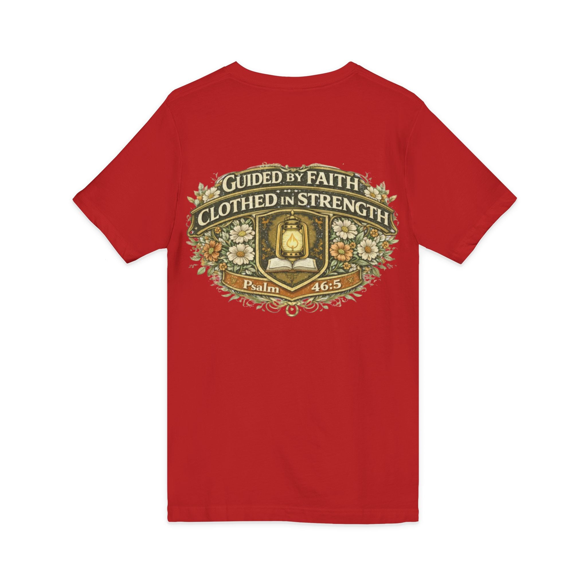 Guided by Faith, Clothed in Strength – Women’s V-Neck Tee