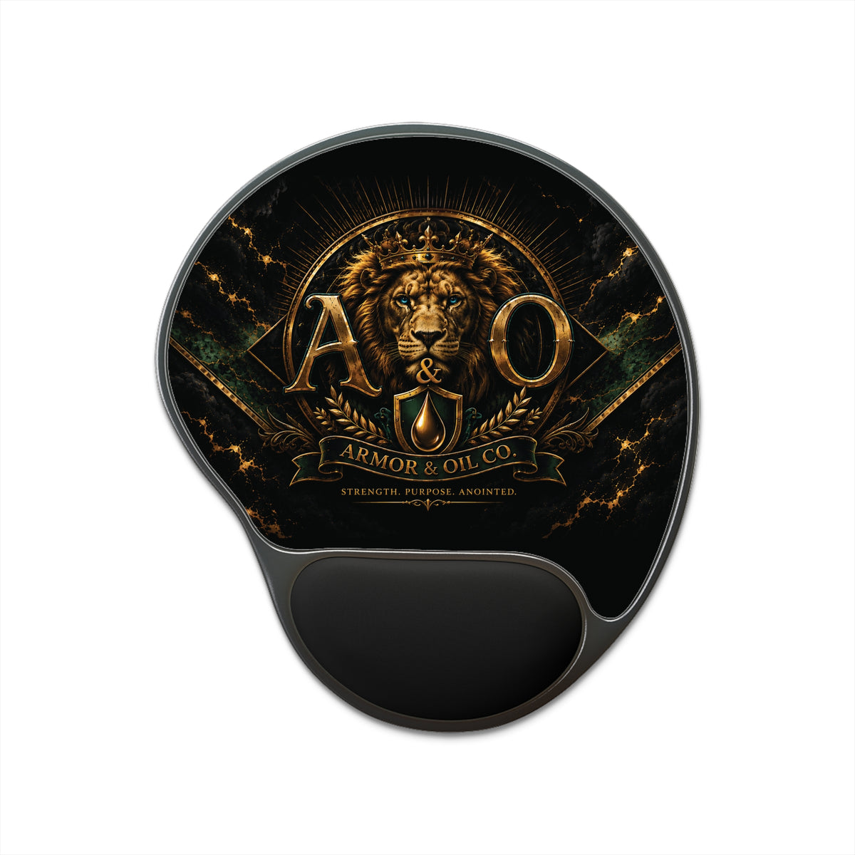 Armor & Oil Co. Mouse Pad with Wrist Rest 🛡️