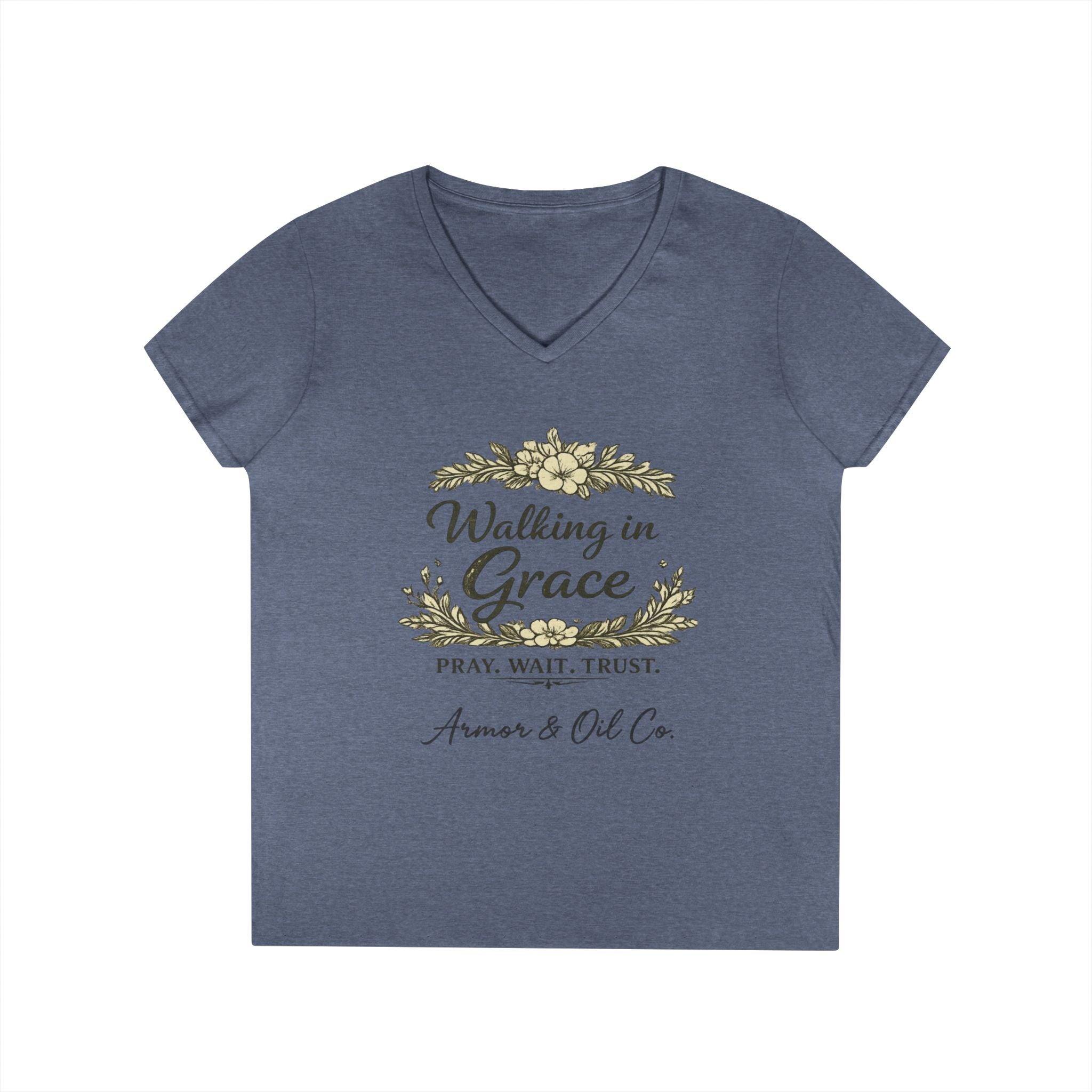 Walking in Grace – Women’s V-Neck Tee