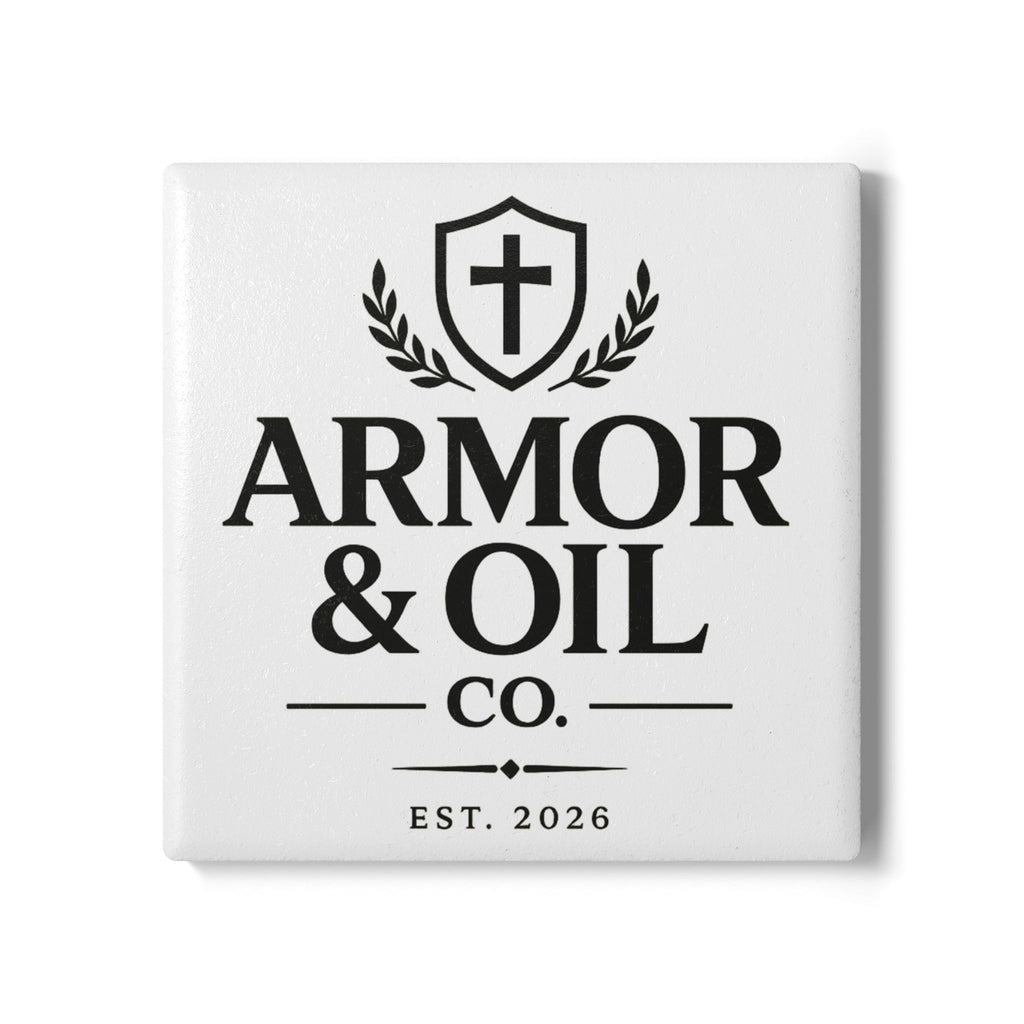 Armor & Oil Co. Ceramic Coasters 🛡️✝️