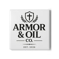 Armor & Oil Co. Ceramic Coasters 🛡️✝️