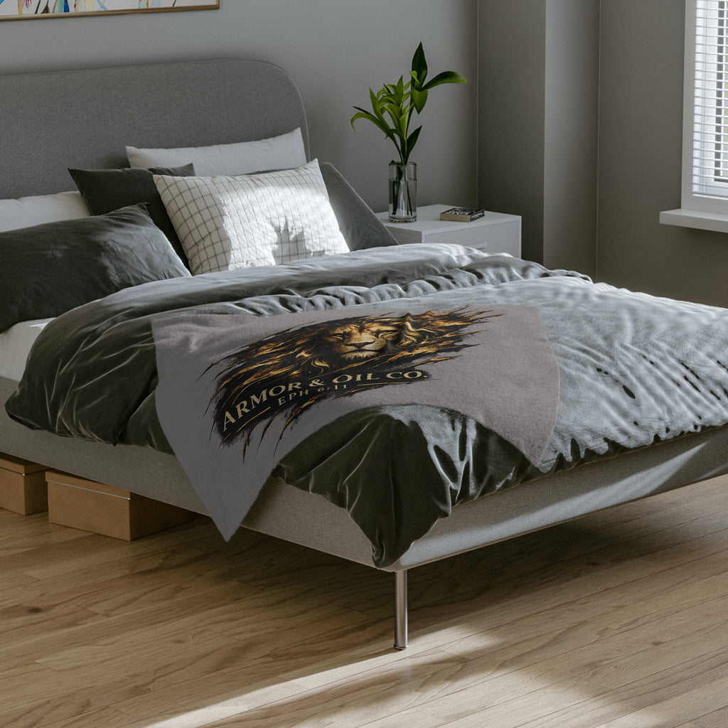 Armor & Oil Co. Lion Velveteen Blanket 🦁