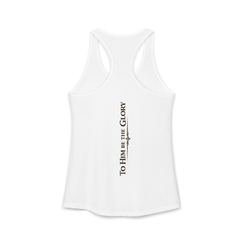 To Him Be the Glory – Women’s Racerback Tank