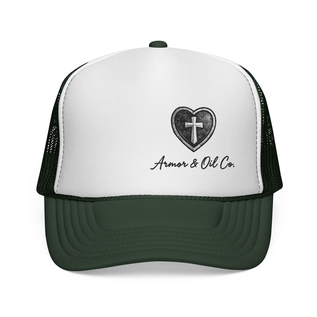 ✨🤍 Armor & Oil Co. Heart Cross Women’s Trucker Hat
