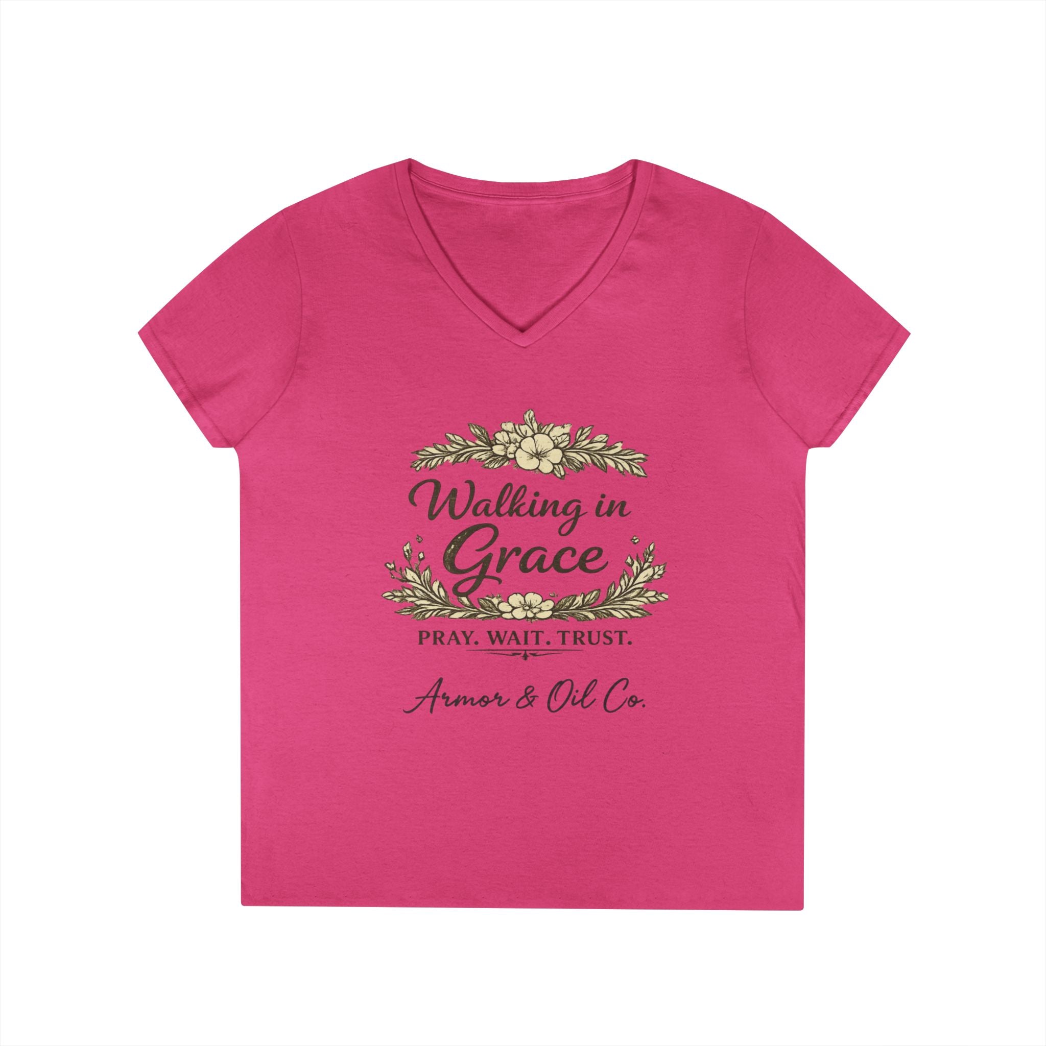 Walking in Grace – Women’s V-Neck Tee