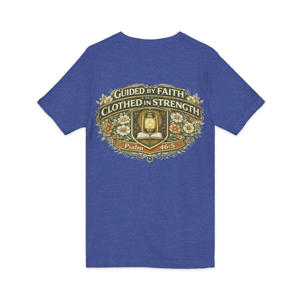 Guided by Faith, Clothed in Strength – Women’s V-Neck Tee
