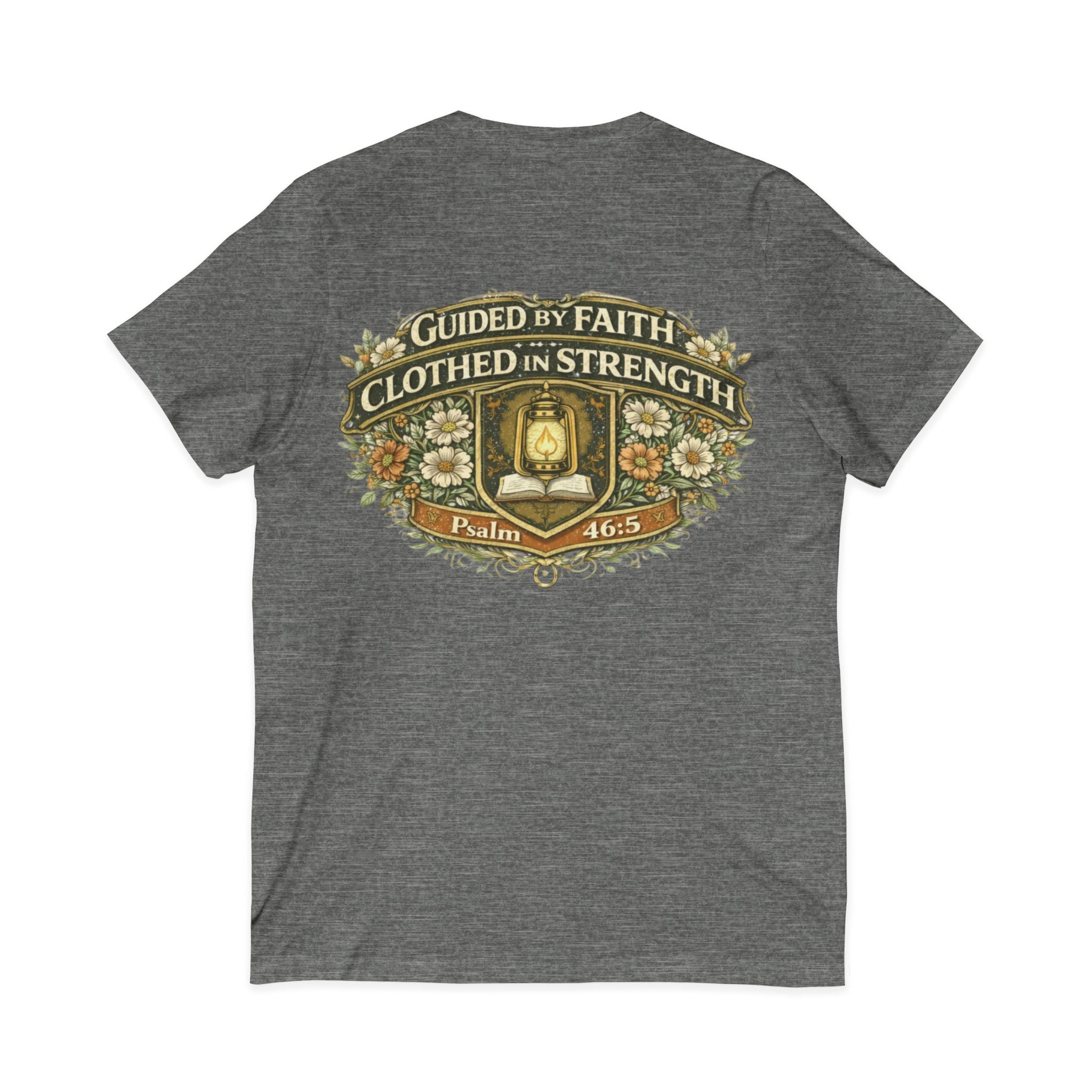 Guided by Faith, Clothed in Strength – Women’s V-Neck Tee
