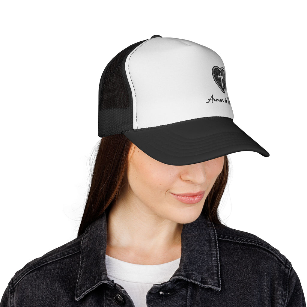 ✨🤍 Armor & Oil Co. Heart Cross Women’s Trucker Hat