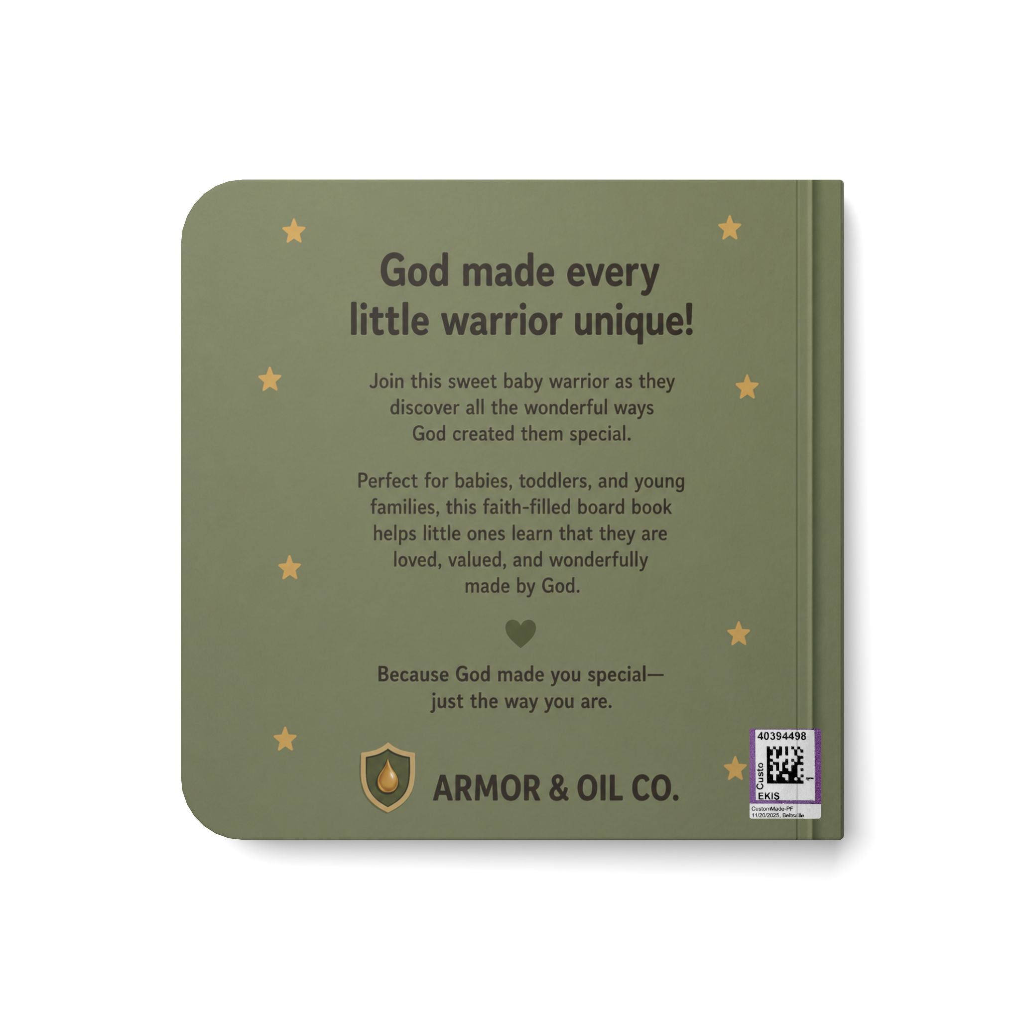 Baby Warriors: God Made Me Special – 6x6 Board Book