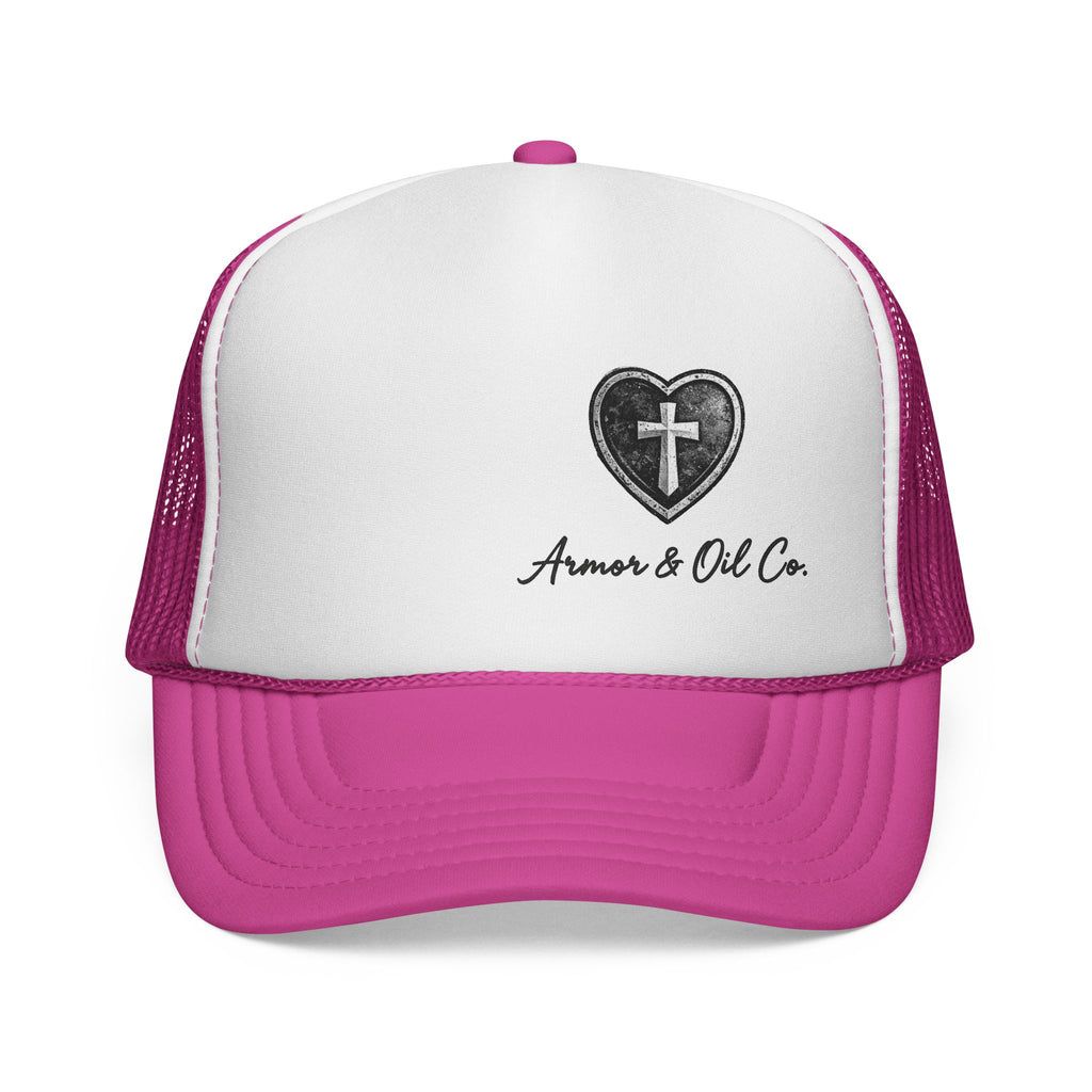 ✨🤍 Armor & Oil Co. Heart Cross Women’s Trucker Hat